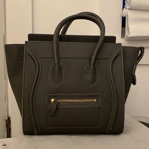 Ainifeel Genuine Leather Smile Top Handle Handbag